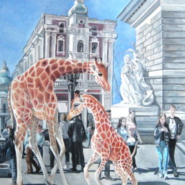 “Dance of little giraffes”100x70cm, unavailable in Ukraine.