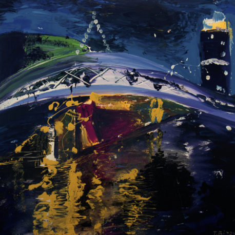 "Night in Humburg" mixd tecnigue on canvas, 140x100, 2008