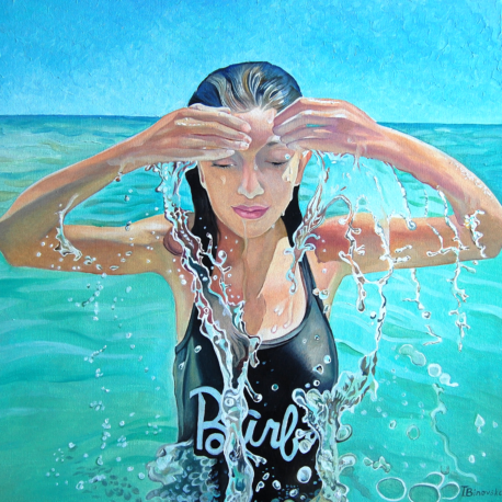 Tatyana Binovska "Summer 2020" Oil on canvas, 50x50cm,
 
