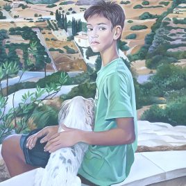 “Theo in Akrounta village” 90x60cm, private collection, Cyprus.
