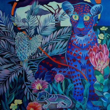 Spring 2020. Covid time. My new painting Blue Leopard or “Secrets of the Night”.